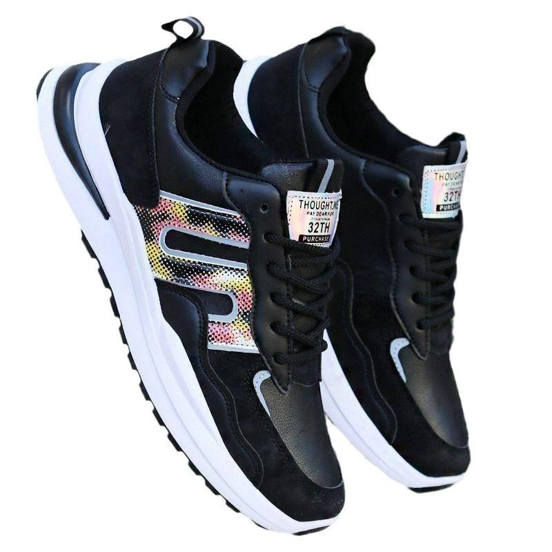 Autumn men's shoes waterproof leather shoes men's lightweight sports shoes soft sole casual running shoes dad shoes