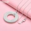 925 Sterling Silver Braided Circle Pendant Necklace Fashion Wedding Jewelry