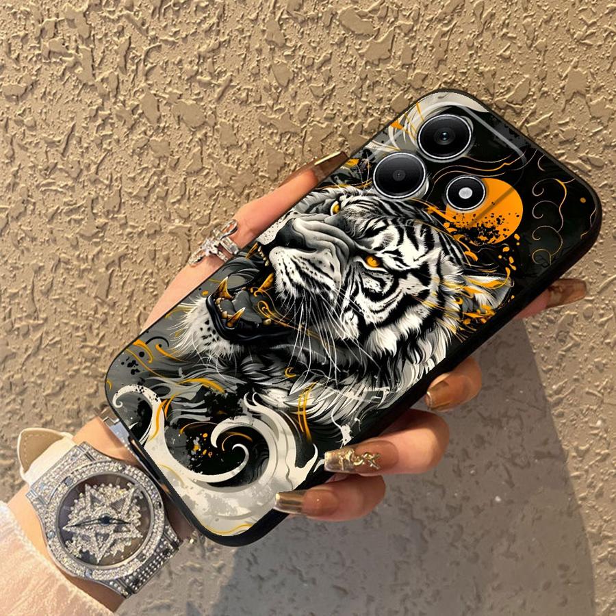 Case for Xiaomi Redmi Note 14 12C 13C A1 A2 A3 12S 12 11 Pro 11S 14C A4 A5 13 Pro Plus 10 K40 K80 9 8 7 Phone Cover Trendy Tiger