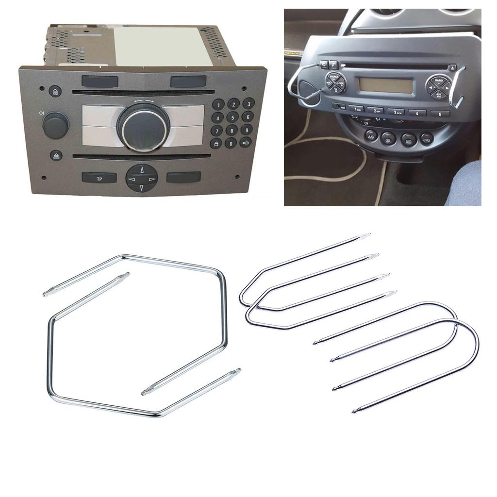 Car Radio Removal Tool Key DIN Release Keys Set Fit for Most Models Head Unit CD Media Player Pins Radio Repair