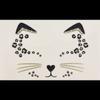 Safe Acrylic Diamond Cat Face Tattoo Long Lasting Waterproof Fake Cat Face Stickers Temporary Professional Tattoo Stickers Boys