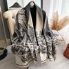 New Shawl Warm Winter Scarf Women Print Paisley Tower Cashmere Pashmina Thick Wrap Head Neck Foulard Luxury  Blanket Echarpe