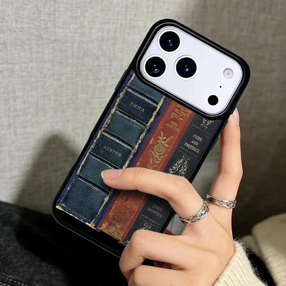 Чехол Case для iPhone 17 Air 16 Pro Max 15 Plus 11 13 Mini 14 12 Задняя крышка телефона Чехол-книга Джейн Остин