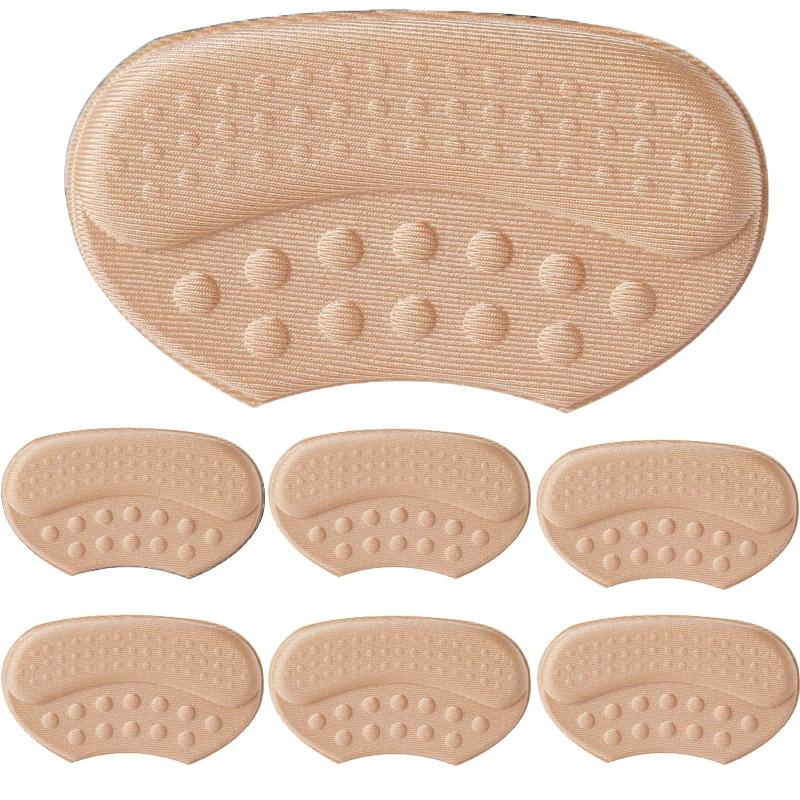 3 пары = 6 шт. Наклейки на пятки для женщин, регулируемый размер, износостойкие накладки на ноги, клейкие накладки на заднюю часть пятки, стельки, подушечки