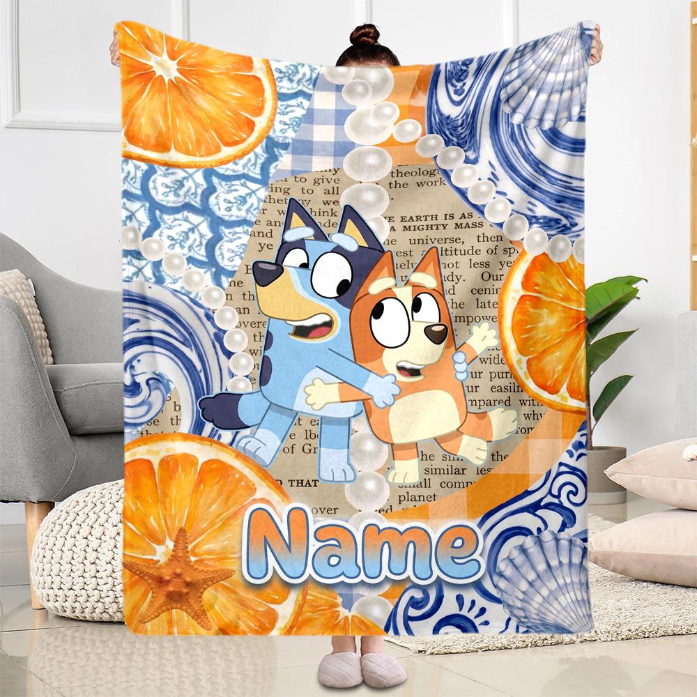 Paw Prints Adventure Personalized Text Blanket Multi-purpose Personalized Blanket Soft Warm Cozy Versatile for Home Decor Couch Picnics Office