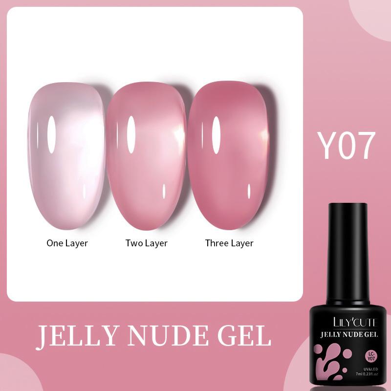 LILY'CUTE Розовый полупрозрачный гель-лак - Серия Ice Sheer Nude & Rose Jelly
