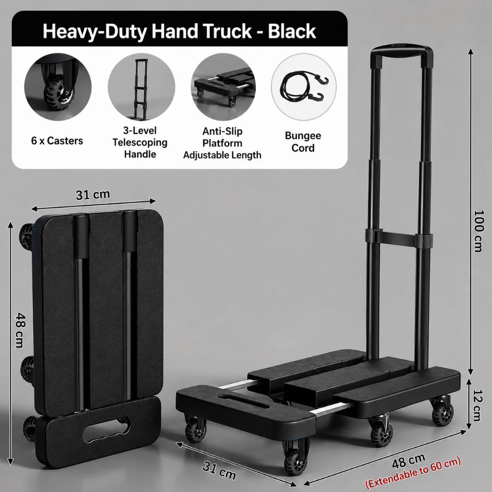 Strong Load-Bearing Foldable Hand Truck Labor-Saving Flatbed Cart Movable Luggage