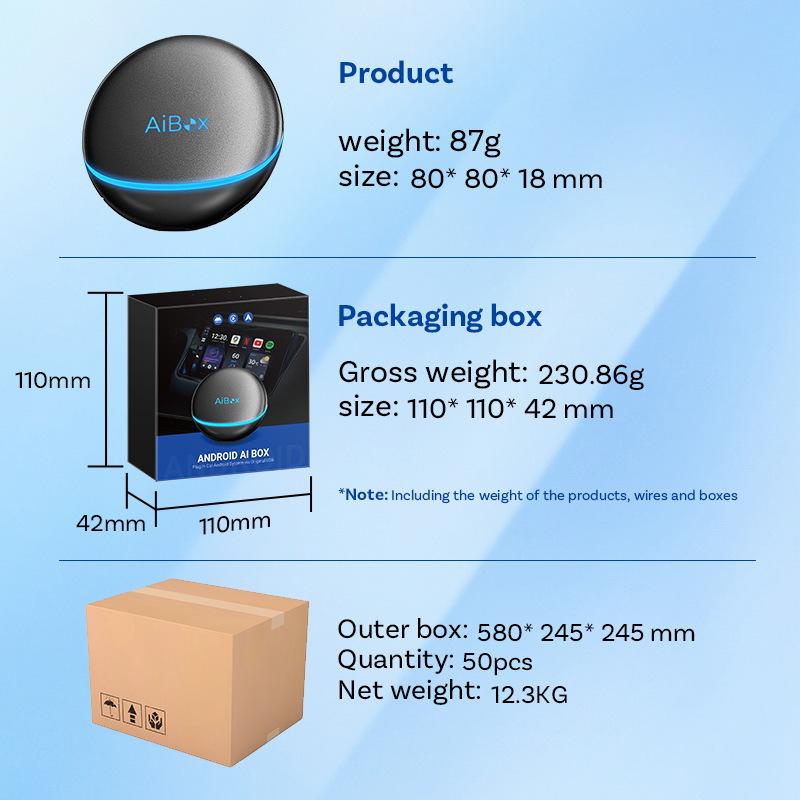 Aibox Smart CarPlay Box Android 13.0 Автомобильный конвертер для подключения автомобиля к головному устройству CarPlay Box