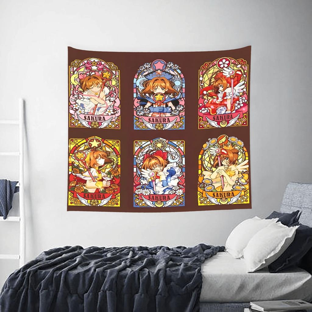 Anime Cardcaptor Sakura Tapestry Room decoration Home Decoration Tapestry Decor Accessories Cute Room Decor