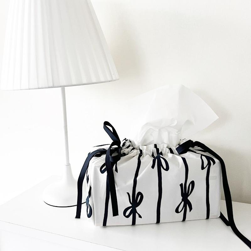 1 шт. Ленточный шнурок Регулируемый Мешочек для салфеток Дом Кухня Тканевая Коробка для салфеток Модный Практичный Предметы первой необходимости для украшения дома