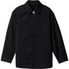 Commuter Wool Blend Metal Buckle Shirt Jacket Men Jackets Space-Black 40402MF