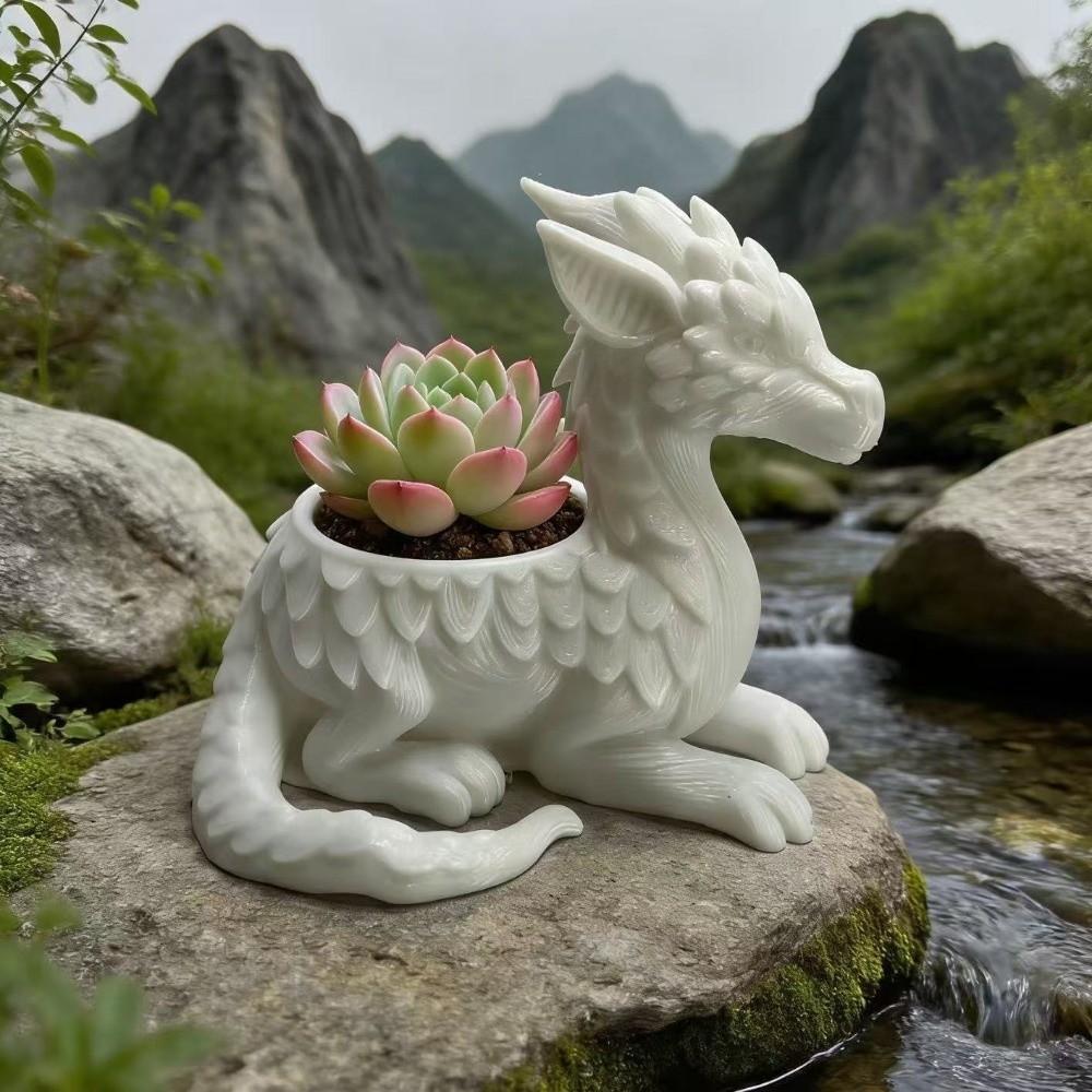 Забавный 3D-печатный горшок для суккулентов, украшение для дома, держатель для украшений, формы для цветочных горшков, фэнтезийный орнамент в виде дракона, подарок на день рождения
