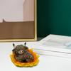Цветочная фигурка высокогорной коровы Милая весенняя статуэтка высокогорной коровы на цветочной подставке Смола Сельский домик Настольное украшение для дома Сада Кухни Офиса