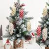 5Pcs Plastic Pine Cone Balls Hanging Pendants Small Christmas Ornament  Theme Party