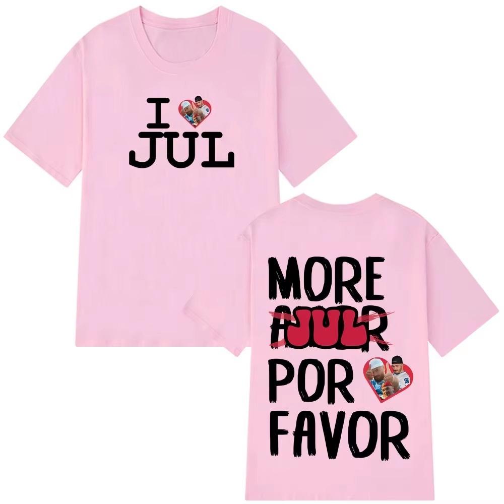 Hot Sale Rapper Jul Unisex Unisex Cotton Shirt Y2k Fashion I Love Jul Graphic Oneck Summer Hip Hop Fashion High Quality Tshirt