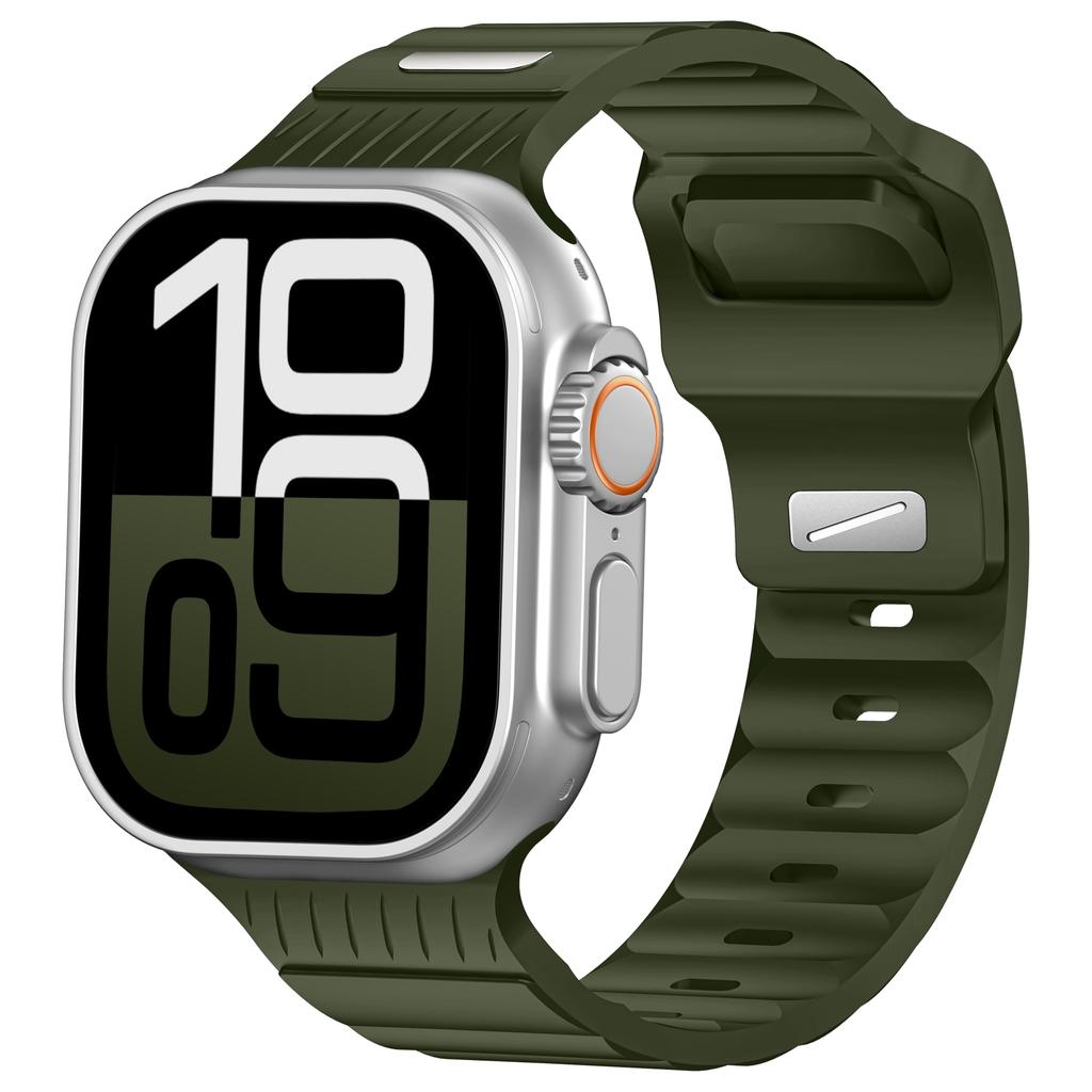 Светящийся в темноте спортивный силиконовый ремешок correas браслет для Apple Watch Ultra ремешок для iWatch 42мм 44мм 45мм 46мм 49мм Watch Series 11 10 9 8 7 6 5 SE3
