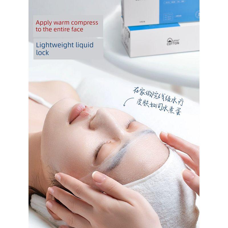 Pads with Holes, Three-In-One Facial Mask, Stretchable Mask Paper with Openings, Individually Packaged, Portable Makeup Remover Wipes, Cotton Pads