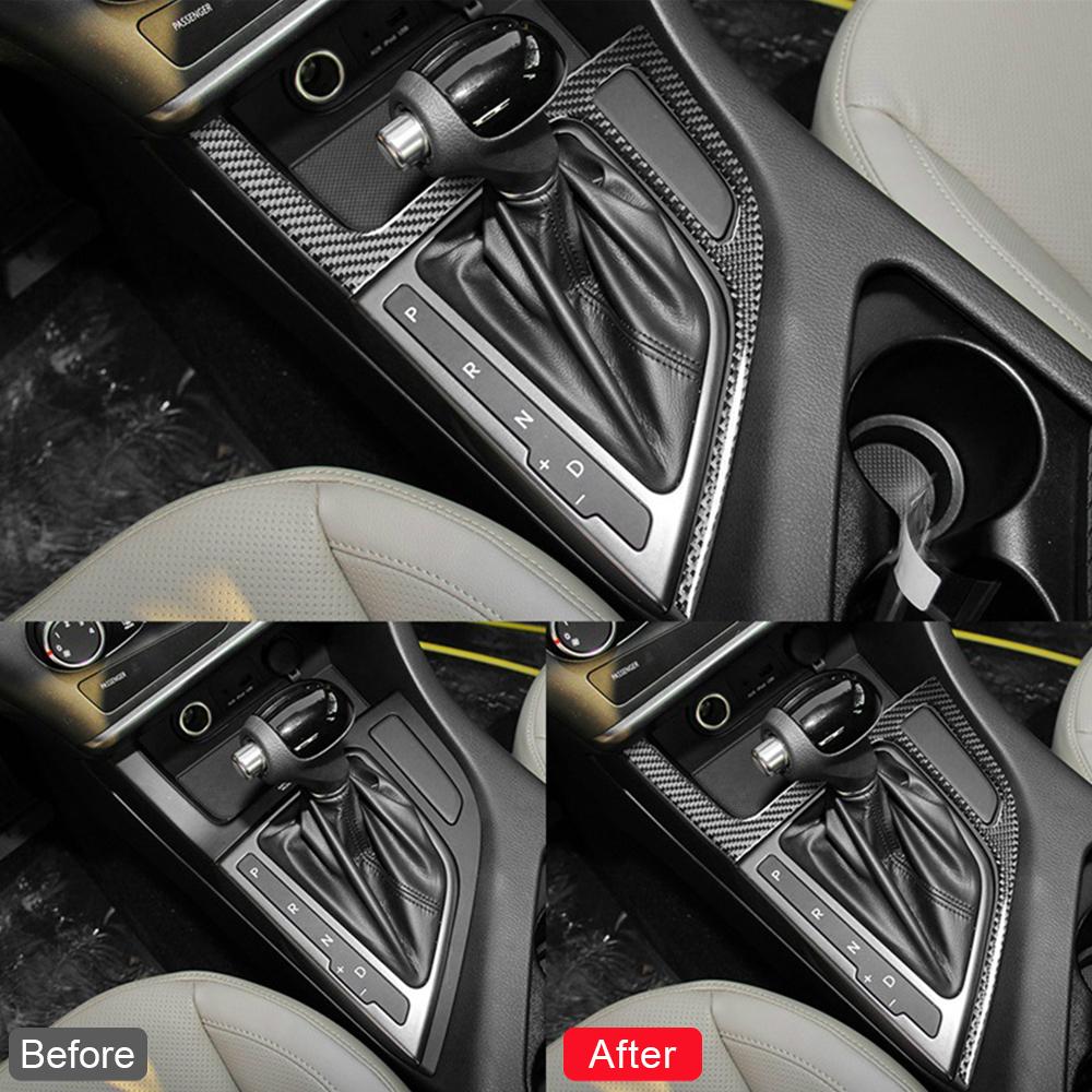 For Kia K5 Optima 2011-2015 Automatic Gear Shift Frame Trim Black Carbon Fiber Interior Accessories Decor Upgrade Styling