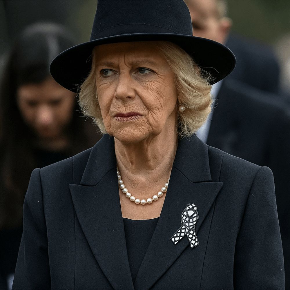 Queen Mother Memorial Black Ribbon Brooch Souvenir Alloy Badge Accessory Dress Coat Accessories