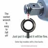 Universal Electric Wrench Accessories: T-Shaped Socket, Shaft Rings, Leather and Steel Circlips, Snap Buckles