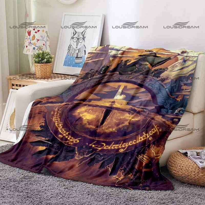 Классические элементы фильма, декоративное фланелевое тонкое одеяло, одеяло с узором «Ужас Глаз Саурона», портативное домашнее одеяло для путешествий, офиса