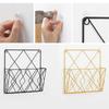 Wall Mounted Magazine Organizer Metal Newspaper Storage Rack  For Home Office Books Newspapers