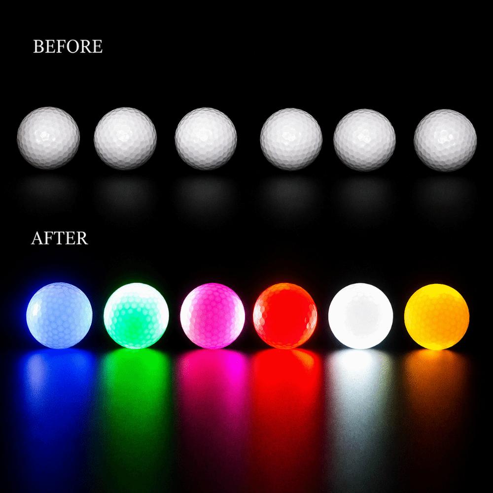 40 Hours Battery Life Glow In The Dark Golf Balls Resettable Time Light Up Golf Balls Golfer Gift