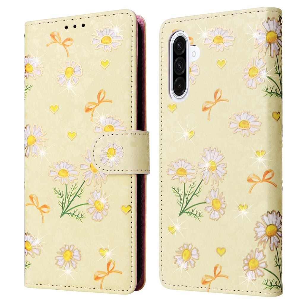 Чехол для Samsung Galaxy A17 5G/A17 4G/A26 5G, блокирующий RFID, кожаный чехол-книжка с цветочным узором и ремешком на запястье