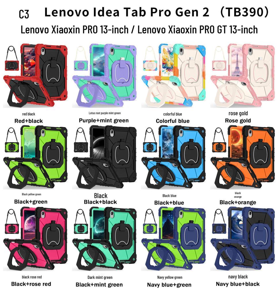 Чехол для планшета Lenovo Ldea/TabProGen2: Защитный чехол с полным покрытием от падений с ремешком для руки и подставкой для Xiaoxin Pad 11.