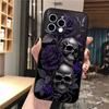 Чехол для телефона Carcasa Funda Для iPhone 17 Pro Max Air 16 15 14 13 Pro Max 15 16 Pro 15Plus 16E Чехол с черепом