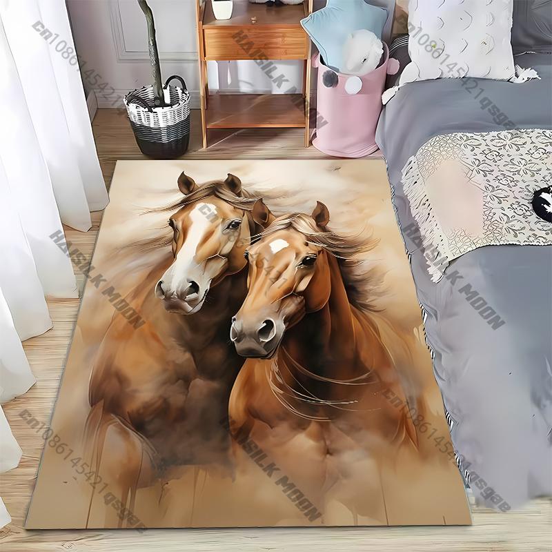 Horse Carpet for Living Room Game Rugs Soft Floor Cartoon Rugs Bathroom Rug Mat Yoga Mat Home Decor Rugs for Bedroom