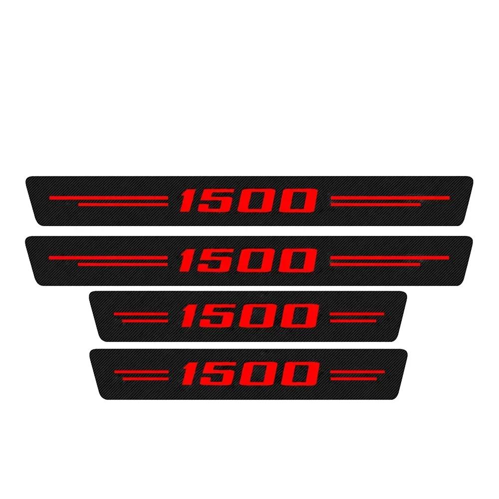4PCS Car Door Sill Protector Stickers Carbon Fiber Threshold Decals for Dodge RAM SRT 1500 Avenger Journey Challenger Charger G9
