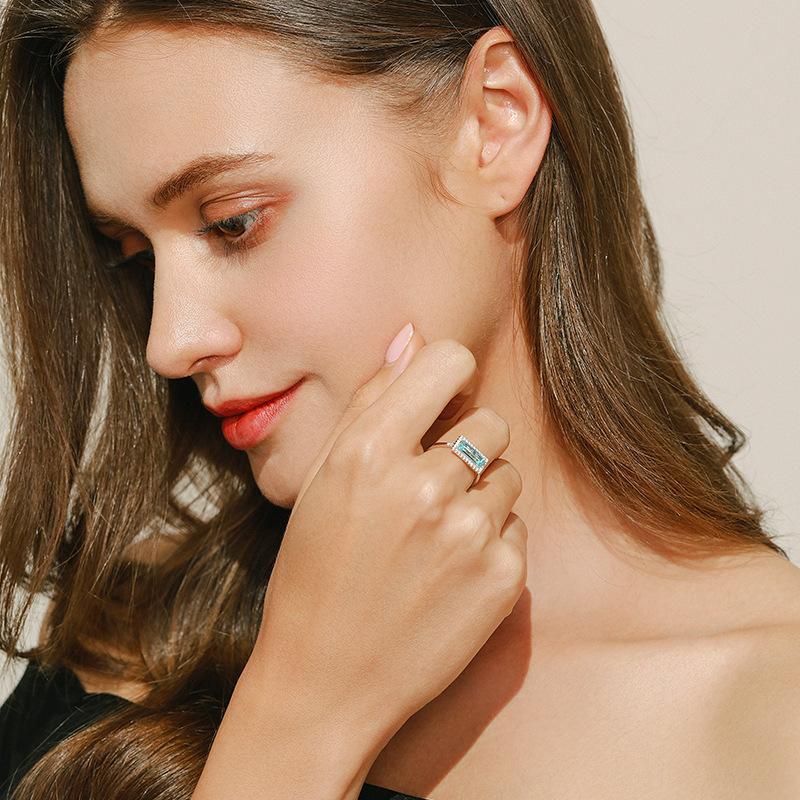 Tancise Classic стерлингового серебра 925 пробы кольцо с цирконом женские ювелирные изделия свадебное обещание вечерние подарок