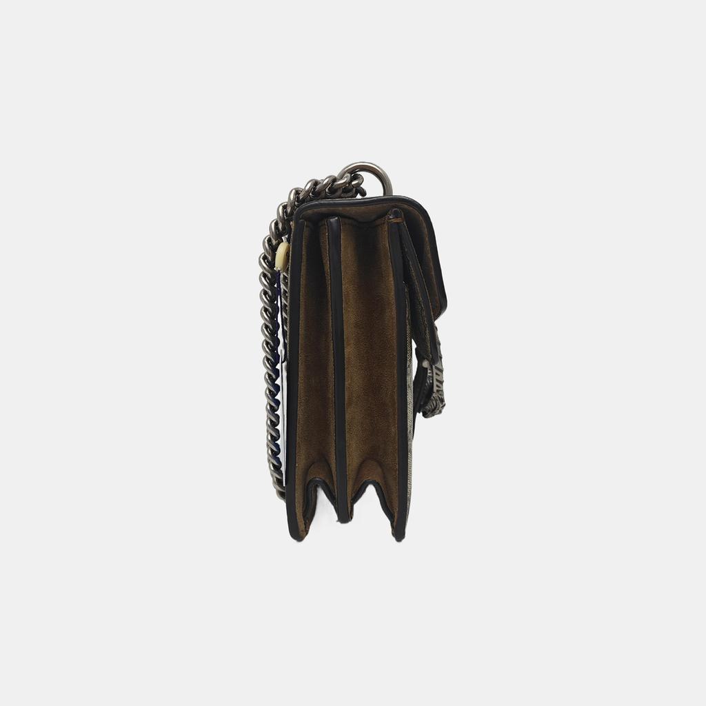 [Pre-Owned] Dionysus Tiger Head Buckle Logo Canvas Crossbody Shoulder Bag Small - Good #1CI7VZ
