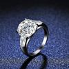 Женское кольцо из платины с двойным рядом муассанитов Carat, Платиновое кольцо-лоза, Для ужина с платьем, чтобы показать роскошь