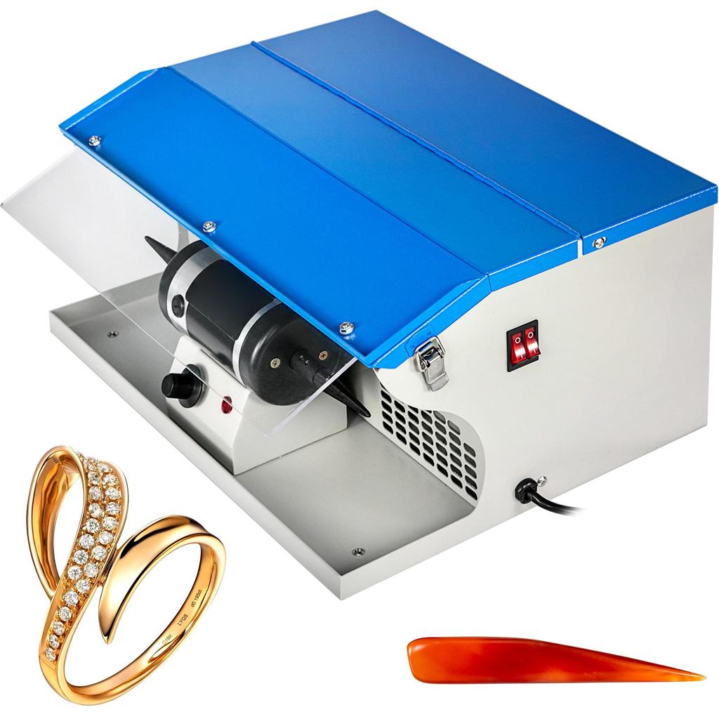 VEVOR Jewelry Polishing Machine Buffing Machine Benchtop Jewelry Polishing Tool Dust Collector Buffing Table Top Jewelry Buffer Polisher Machine With