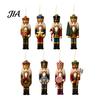 Vintage Soldier Figurine Christmas Nutcracker Ornament, Wooden Hanging Decoration, 2D Flat Xmas Reusable Tree Pendants Pendant for Tree, Holiday Party