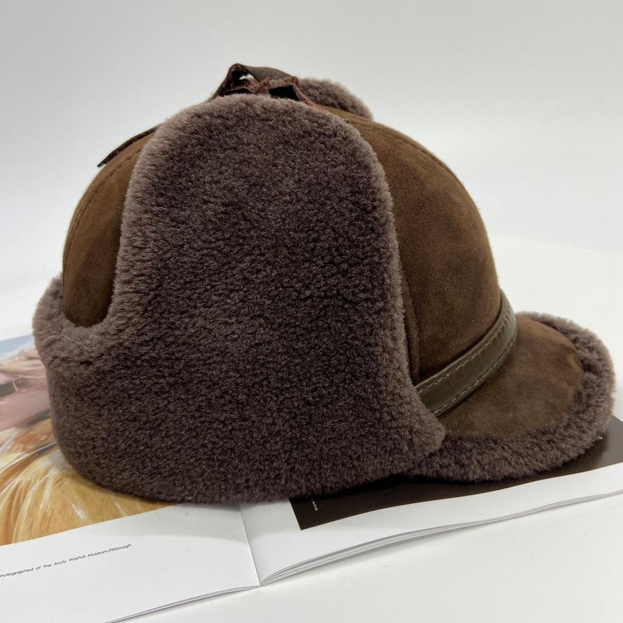Шерстяная шапка для женщин и мужчин, унисекс, пушистая зимняя теплая шапка-бомбер с ушами, снежная шапка для стрижки овец, советские шапки-ловушки, ушанка