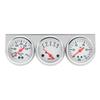 Triple Gauge 52mm Voltage / Water Temp (Fahrenheit)/Oil Press Chrome Bezel 3-In-1 Kit Meter Mechanical Instrument For Cars Gauge