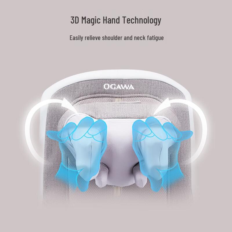 OGAWA Neck, Shoulder, Waist & Back Massage Cushion CN plug (adapter included)