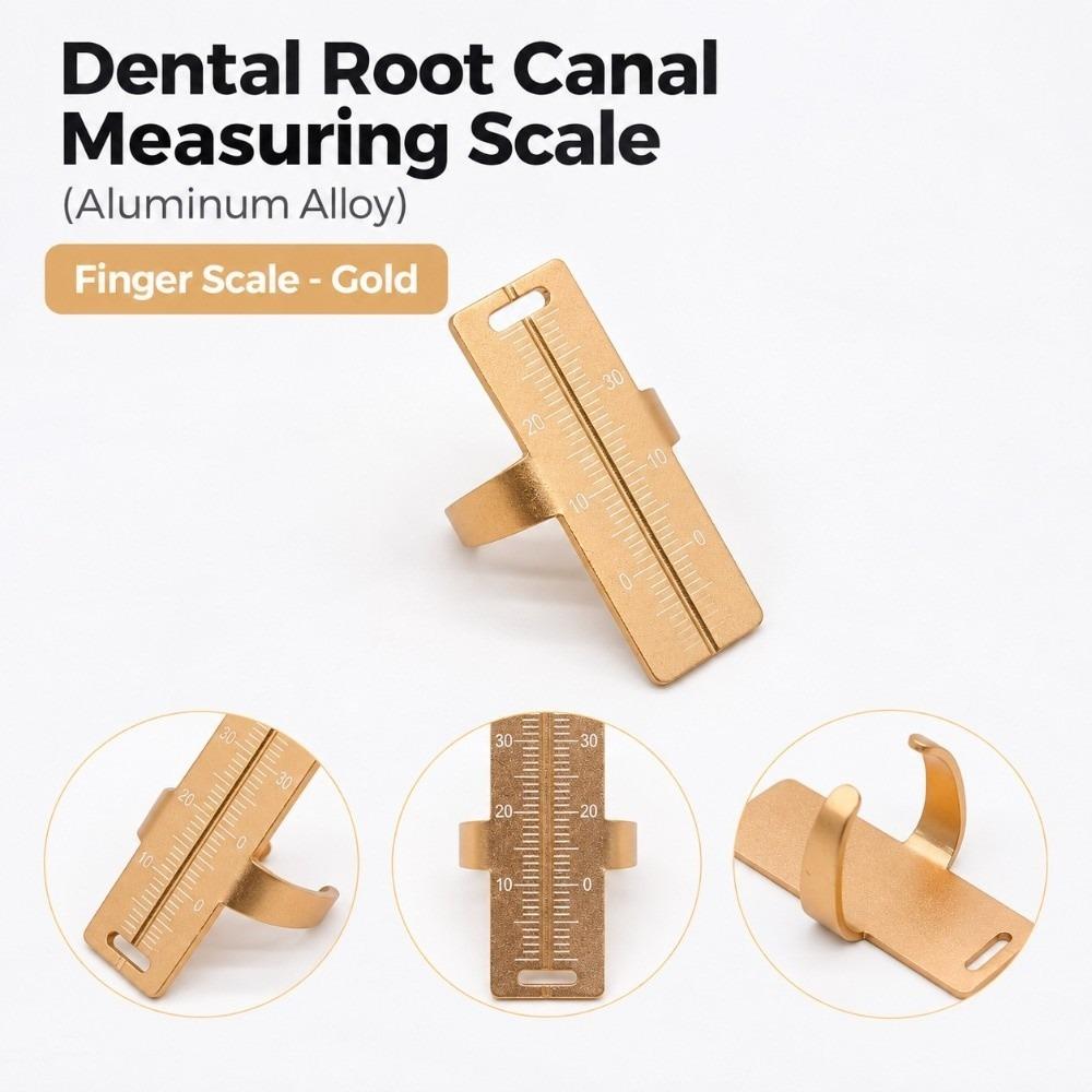 Aluminium Alloy Endo Gauge Finger Ruler Dental Instruments Ring For Dental Use