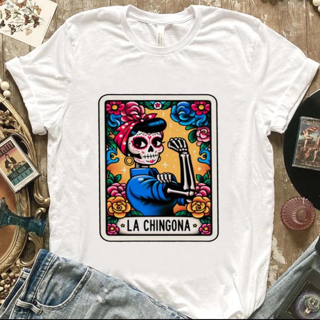 La Chingona Casual TShirt Printed Fun Letter Short Sleeve Printed Womens TShirt Printed Short Sleeve Casual Style ONeck TSh