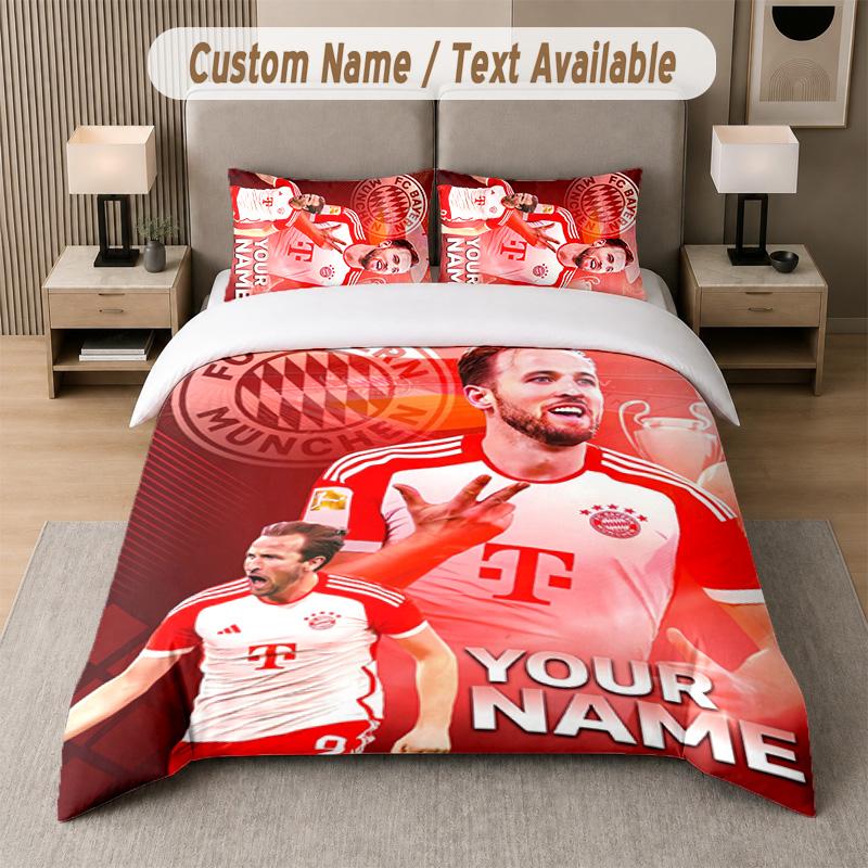 Harry Kane Design Bedding Set Custom Text 1 Duvet Cover & 2 Pillow Cases