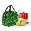 Grass And Golden Grass Pattern Insulated Lunch Bag for Women Kids Portable Food Boxes Thermal Lunch Box Tote