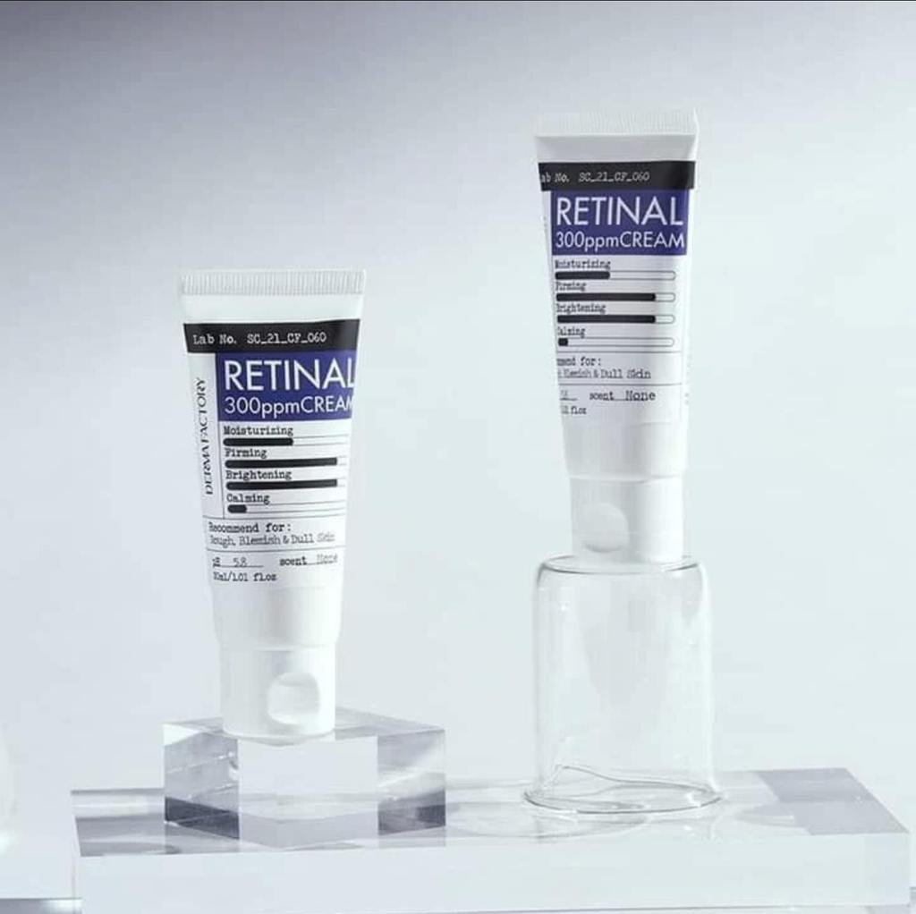 DERMA FACTORY Корейский крем Retinal 300ppm – интенсивный ночной крем против старения и укрепления кожи (30мл)