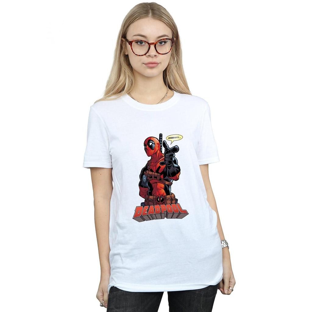 Deadpool Womens/Ladies Hey You Cotton Boyfriend T-Shirt