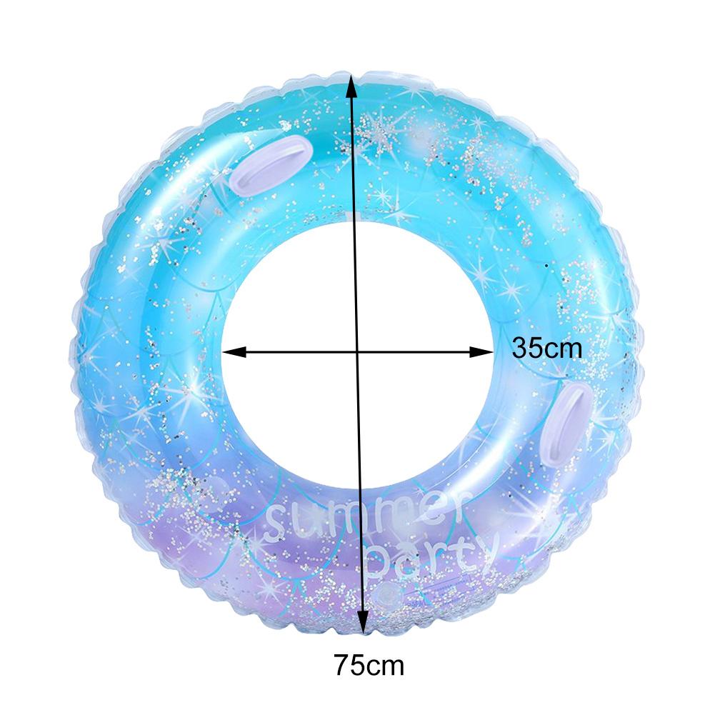 Inflatable Swim Ring Tube for Kids Adult Fluorescent Life Ring Buoy Swimming Pool Float Inflatable Child Swim Laps Random Color