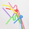 100PCS 10-Inch Extra Long Multi-Colored Flexible Bendy Disposable Plastic Drinking Straws BPA-Free