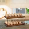 Двухъярусная деревянная подставка для яиц, штабелируемая, вмещает 36 яиц, держатель, подставка для демонстрации в холодильнике, для хранения на столешнице, кухонные принадлежности