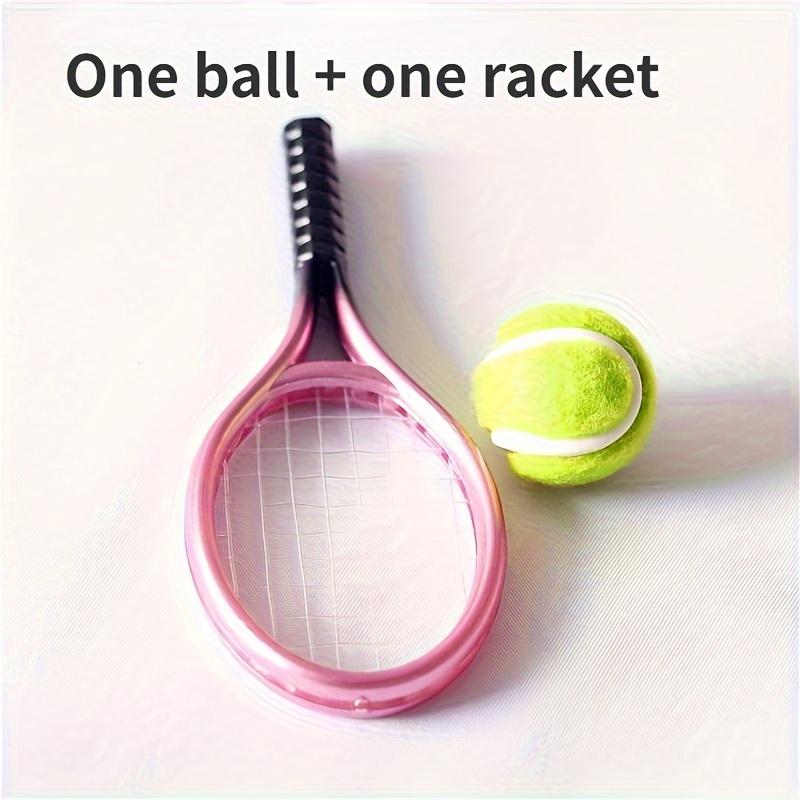 2 шт. Креативный набор теннисных ракеток для кукол с мячами Миниатюрный спортивный инвентарь для декора кукольных домиков